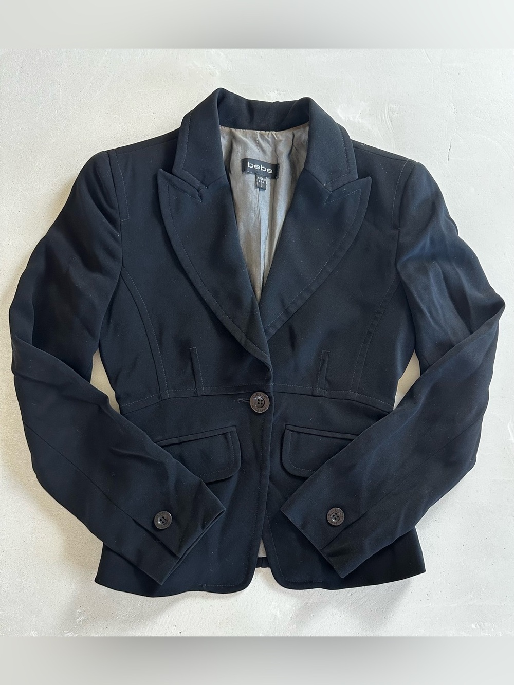 Authentic bebe Women's Black Tailored Blazer Jacket